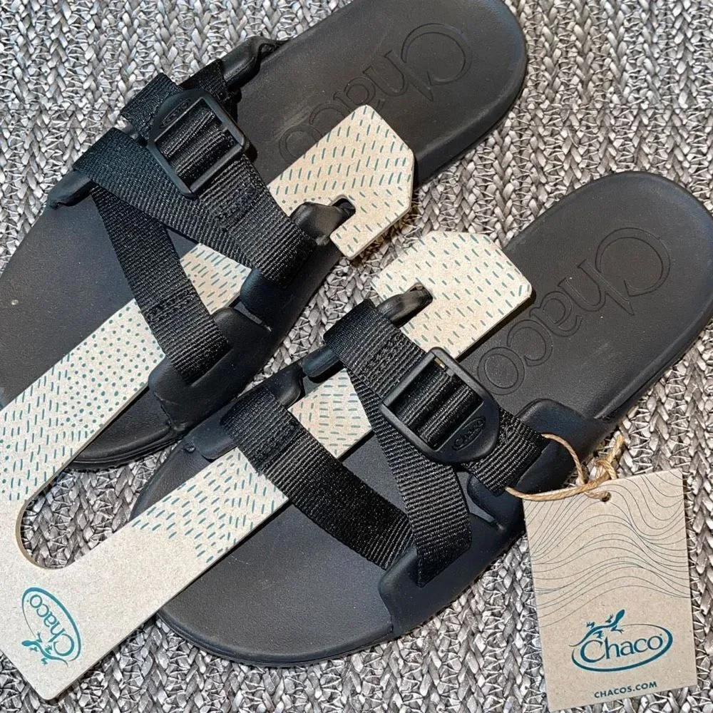 Chaco‎ Childrens Chillos Sandal Slide Black Size 4 Youth Unisex New